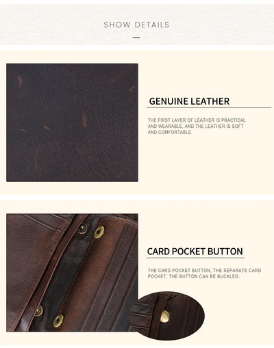Billetera Retro Chocolate Doble Cierre Antimagnética - Image 14