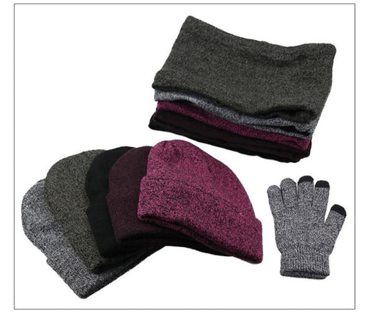 Conjunto Invernal Completo para Hombre: Gorro, Bufanda y Guantes en Punto y Terciopelo - Image 17