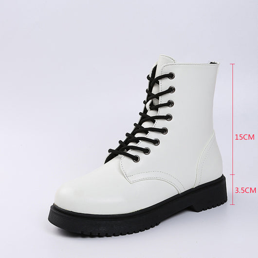 Botas Cortas Estilo Británico con Tacón Grueso y Cierre Lateral para Mujer - Image 8