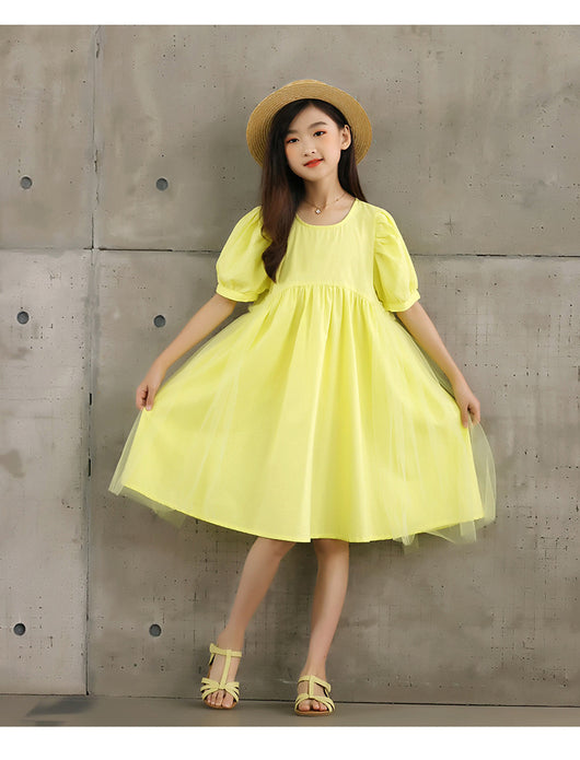 Vestido Niña Verano Algodón Falda Larga Bajo la Rodilla - Image 6