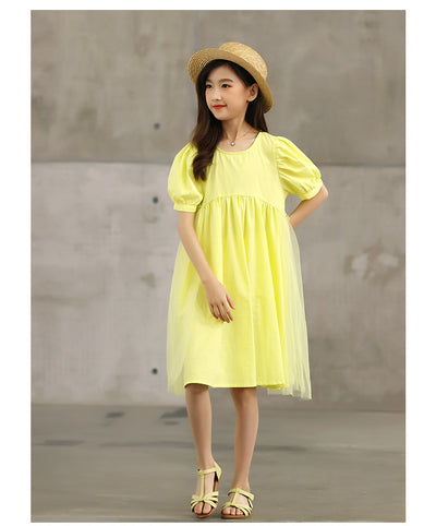 Vestido Niña Verano Algodón Falda Larga Bajo la Rodilla - Image 8