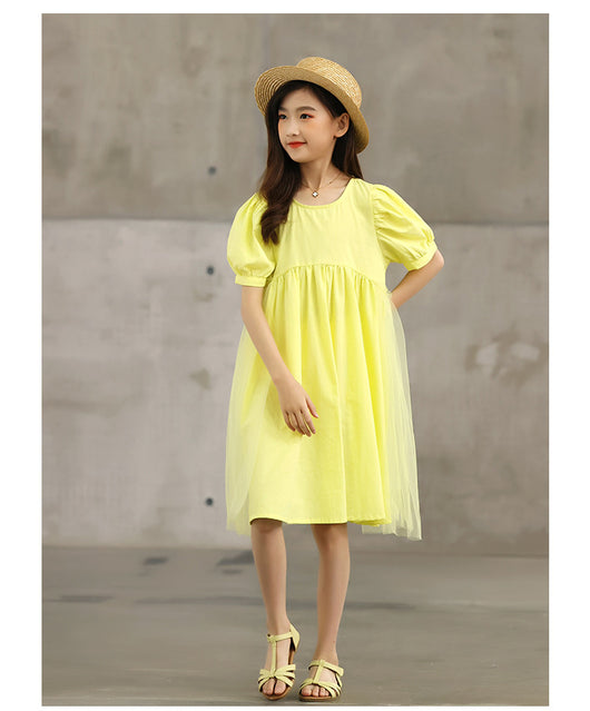 Vestido Niña Verano Algodón Falda Larga Bajo la Rodilla - Image 8