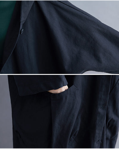 Abrigo Trinchera Largo Oversize para Mujer con Bolsillos Amplios - Image 10