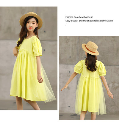 Vestido Niña Verano Algodón Falda Larga Bajo la Rodilla - Image 11