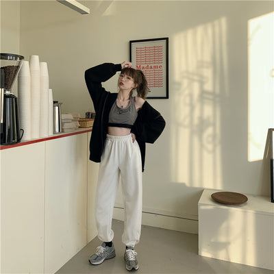 Pantalones Deportivos Blancos Holgados para Mujer - Otoño y Verano - Image 13