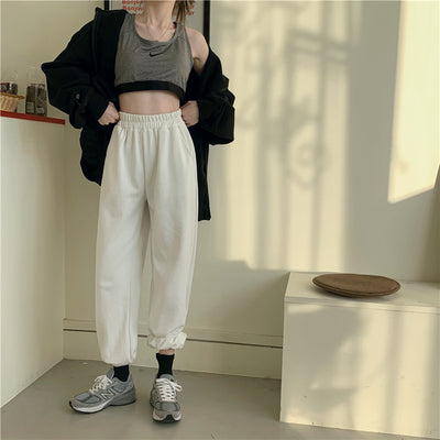 Pantalones Deportivos Blancos Holgados para Mujer - Otoño y Verano - Image 15