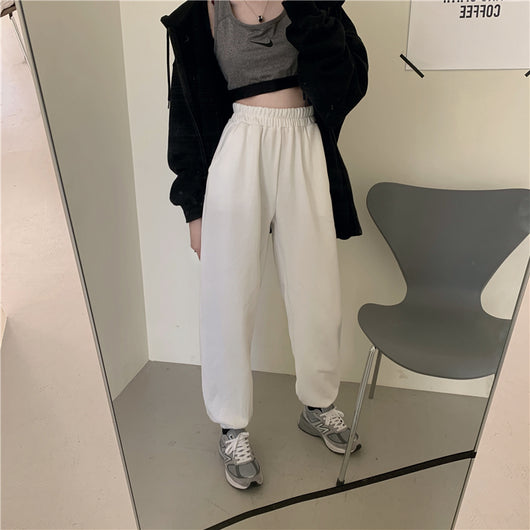 Pantalones Deportivos Blancos Holgados para Mujer - Otoño y Verano - Image 17