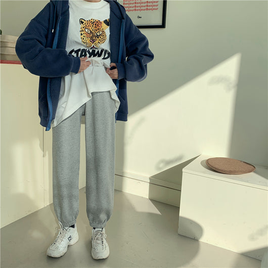 Pantalones Deportivos Blancos Holgados para Mujer - Otoño y Verano - Image 23