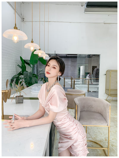Vestido Tubo Satinado Diosa del Temperamento para Mujer - Image 16