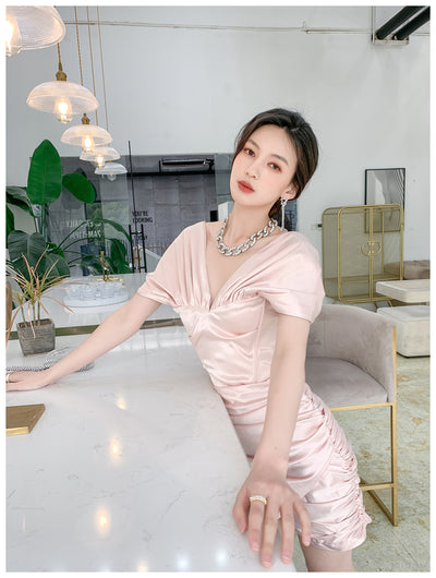 Vestido Tubo Satinado Diosa del Temperamento para Mujer - Image 18