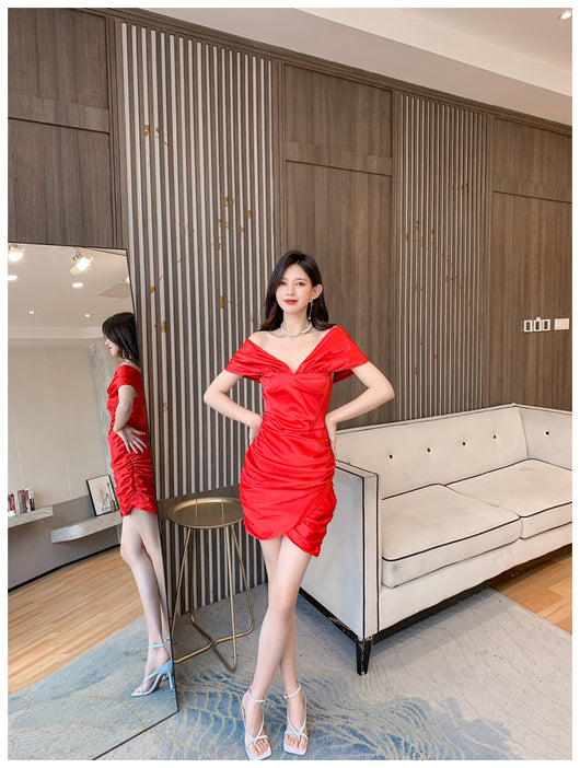 Vestido Tubo Satinado Diosa del Temperamento para Mujer - Image 23