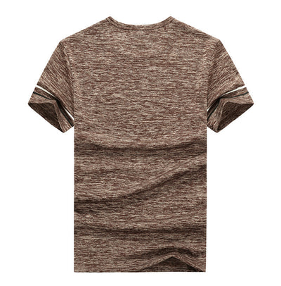 Camiseta Manga Corta Cuello Redondo Seda de Hielo Secado Rápido para Hombre - Image 15