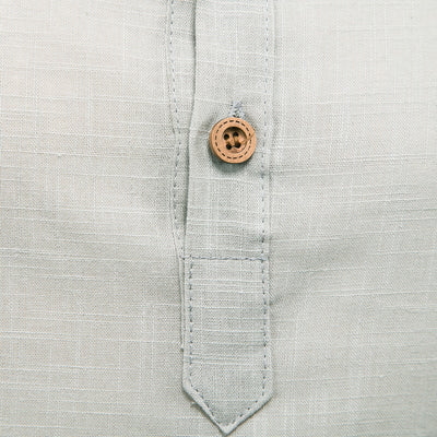 Camisa Manga Larga Cuello Mao Algodón y Lino Color Sólido - Image 17