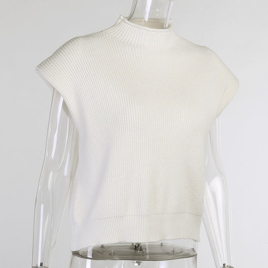 Suéter Cuello Alto Manga Corta para Mujer - Image 27