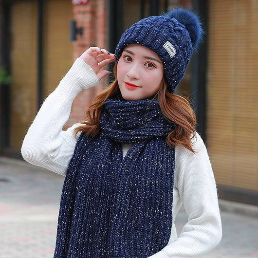 Gorro y Bufanda Larga de Lana para Mujer - Image 5