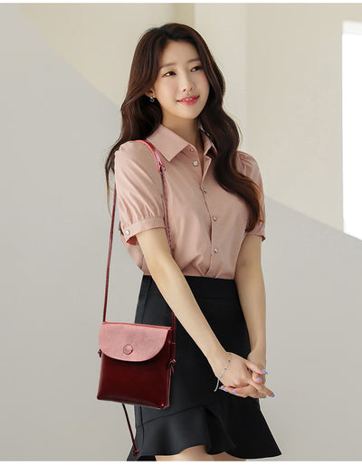 Bolso Mensajero de Cuero Suave para Mujer - Estilo Contemporáneo - Image 13
