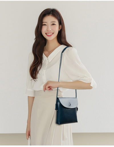 Bolso Mensajero de Cuero Suave para Mujer - Estilo Contemporáneo - Image 14