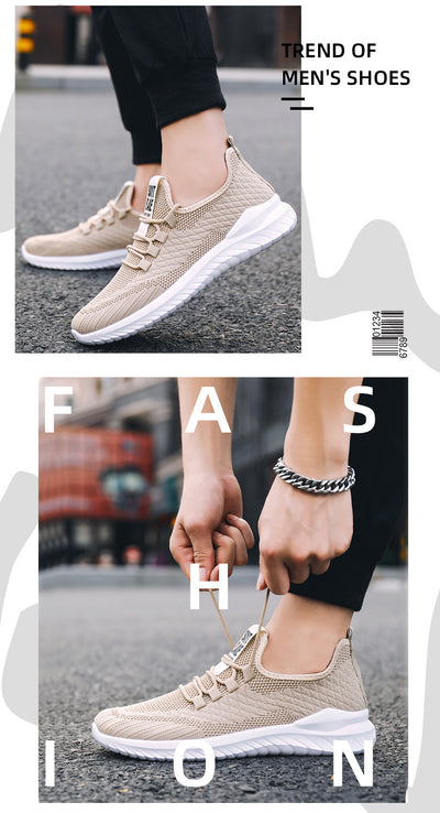 Zapatillas de Running Tejidas Volantes con Cordones para Hombre - Image 9