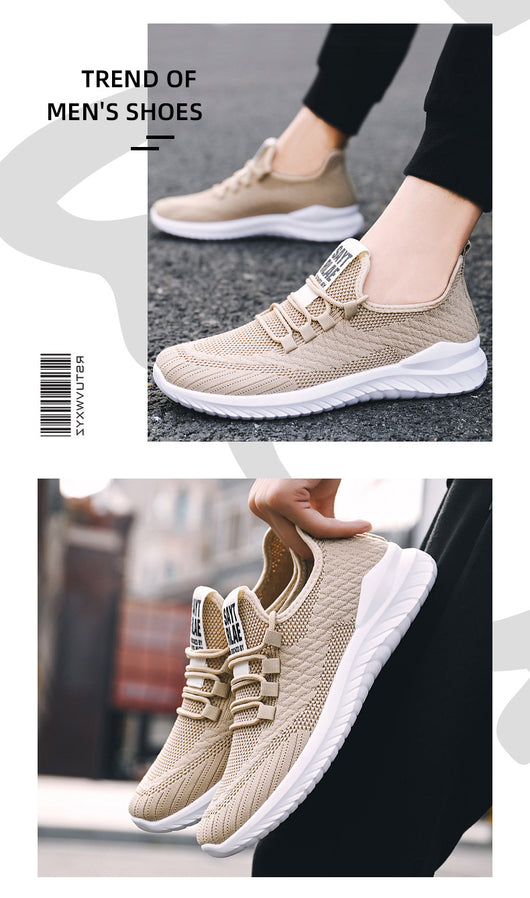 Zapatillas de Running Tejidas Volantes con Cordones para Hombre - Image 10
