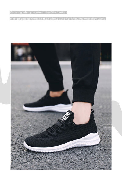 Zapatillas de Running Tejidas Volantes con Cordones para Hombre - Image 11