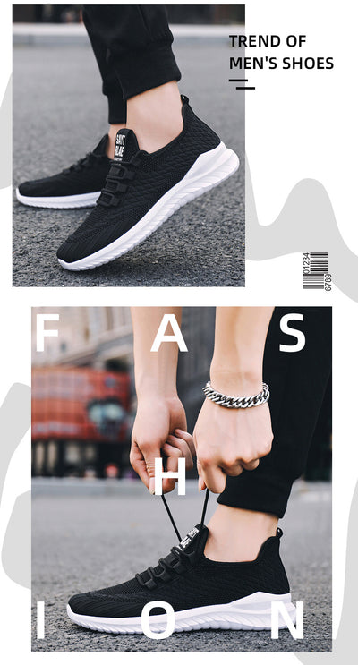 Zapatillas de Running Tejidas Volantes con Cordones para Hombre - Image 12