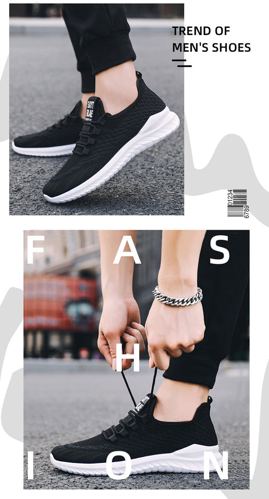 Zapatillas de Running Tejidas Volantes con Cordones para Hombre - Image 12