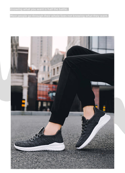 Zapatillas de Running Tejidas Volantes con Cordones para Hombre - Image 14