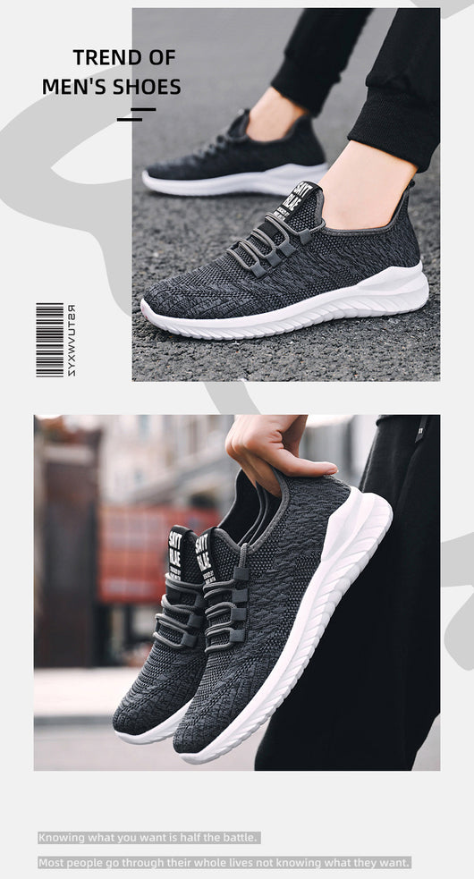 Zapatillas de Running Tejidas Volantes con Cordones para Hombre - Image 16