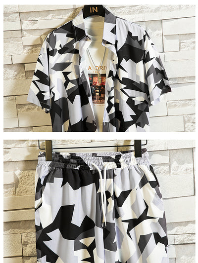Conjunto de Playa Talla Grande: Short Floral y Camisa Estilo Japonés - Image 6