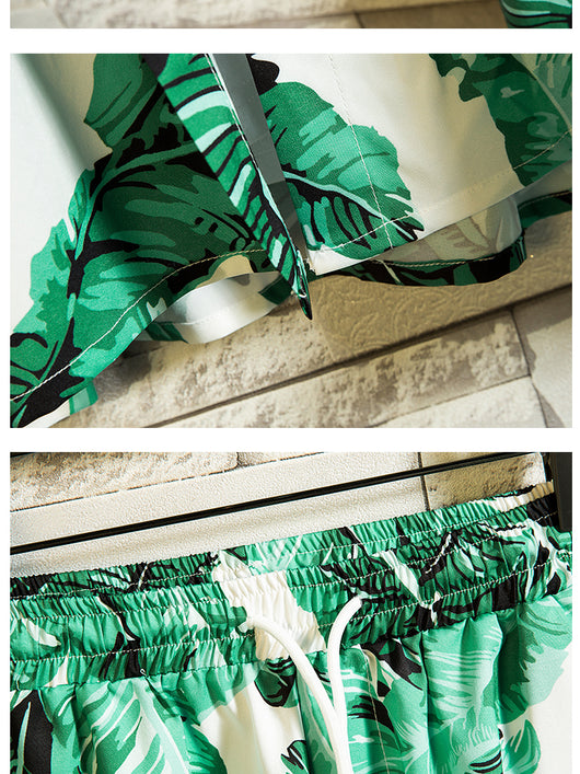 Conjunto de Playa Talla Grande: Short Floral y Camisa Estilo Japonés - Image 13