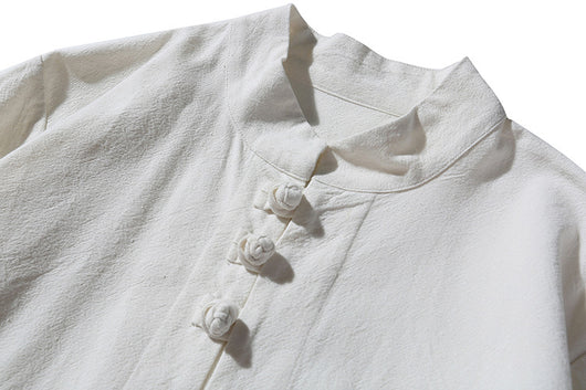 Camisa de Lino Estilo Chino de Manga Larga - Image 18