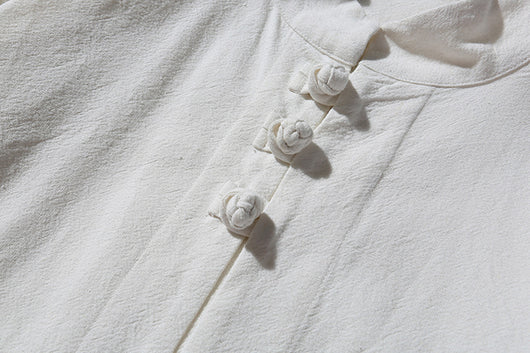 Camisa de Lino Estilo Chino de Manga Larga - Image 19