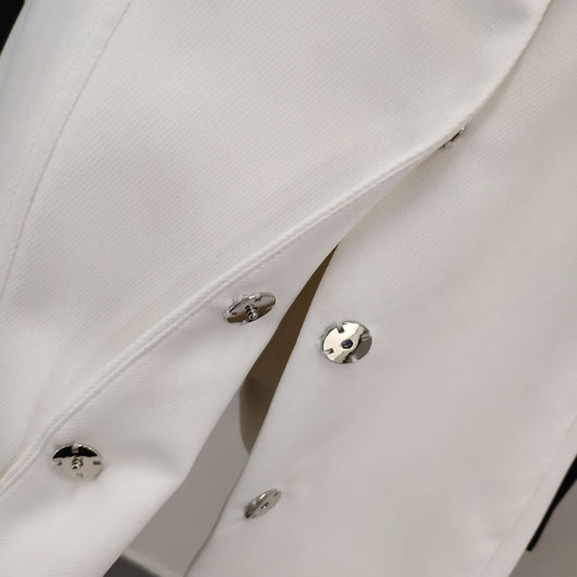 Vestido Blanco con Moño y Mangas Puff Diseño Exclusivo - Image 12