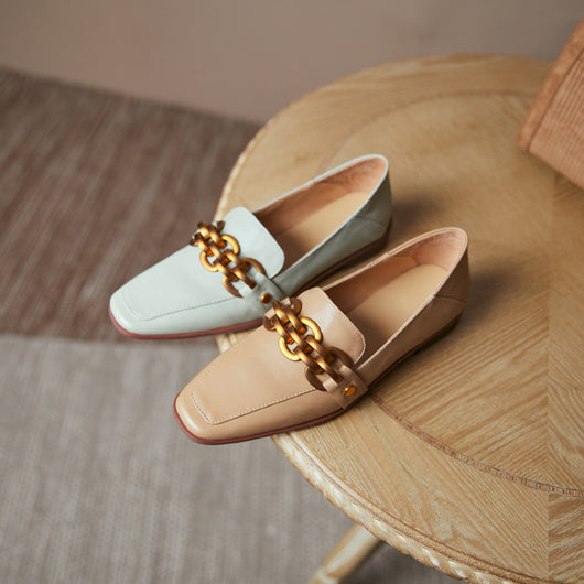 Zapatos Planos con Punta Cuadrada y Hebilla Metálica - Image 13