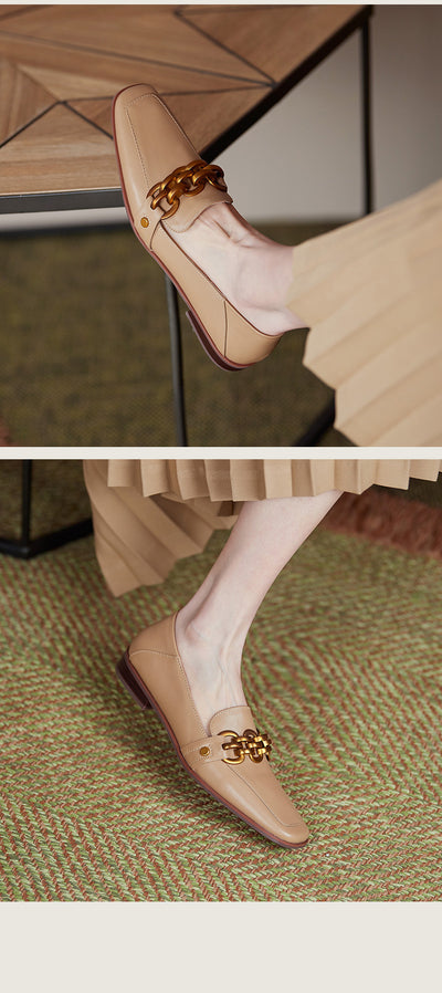 Zapatos Planos con Punta Cuadrada y Hebilla Metálica - Image 15