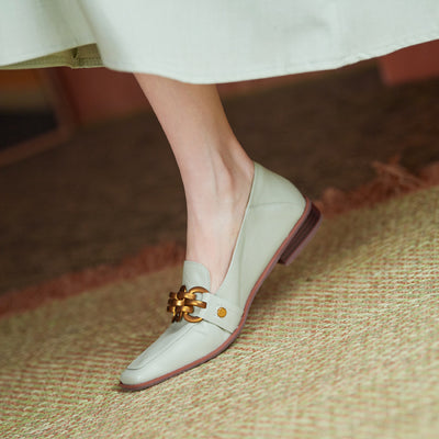 Zapatos Planos con Punta Cuadrada y Hebilla Metálica - Image 22