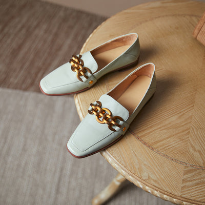 Zapatos Planos con Punta Cuadrada y Hebilla Metálica - Image 28