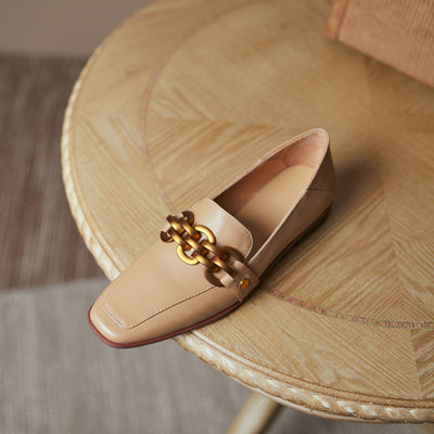 Zapatos Planos con Punta Cuadrada y Hebilla Metálica - Image 33