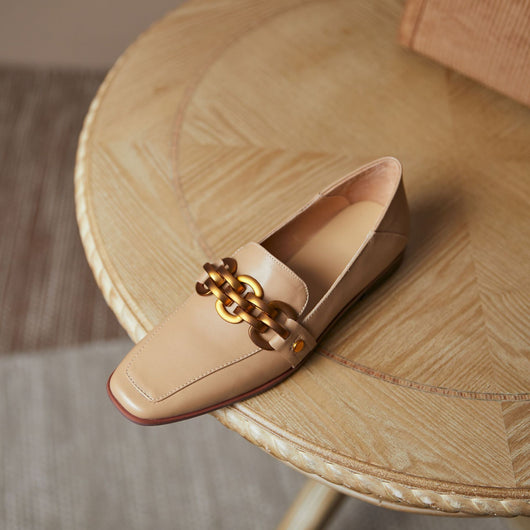 Zapatos Planos con Punta Cuadrada y Hebilla Metálica - Image 33