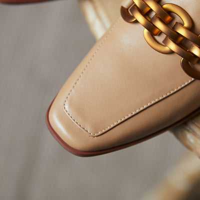 Zapatos Planos con Punta Cuadrada y Hebilla Metálica - Image 34
