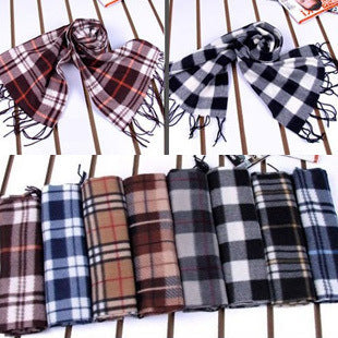 Bufanda Reversible de Terciopelo a Cuadros para Hombre y Mujer - Image 7
