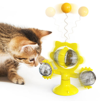 Juguete Interactivo para Gatos con Pelota Dispensadora y Molinete - Image 8