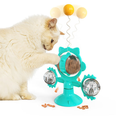 Juguete Interactivo para Gatos con Pelota Dispensadora y Molinete - Image 10