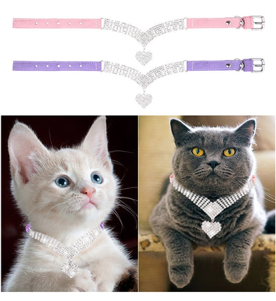 Collar para Gato con Diamantes y Ante Suave - Diseño Elegante Brilla - Image 8