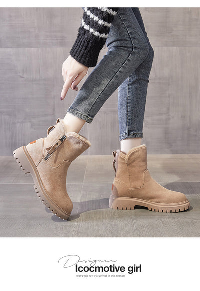Botas de Nieve para Mujer con Forro de Pelaje y Algodón Acolchado - Image 11