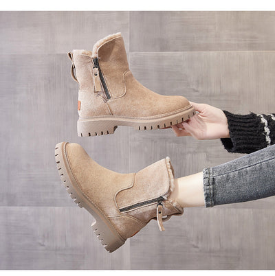 Botas de Nieve para Mujer con Forro de Pelaje y Algodón Acolchado - Image 12