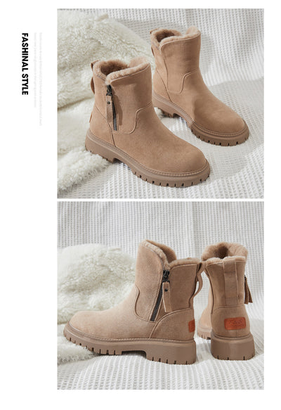 Botas de Nieve para Mujer con Forro de Pelaje y Algodón Acolchado - Image 13