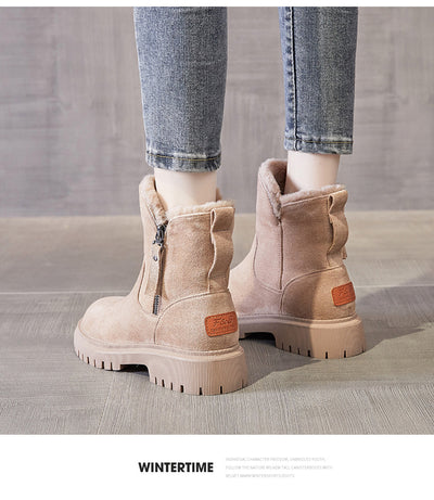 Botas de Nieve para Mujer con Forro de Pelaje y Algodón Acolchado - Image 14