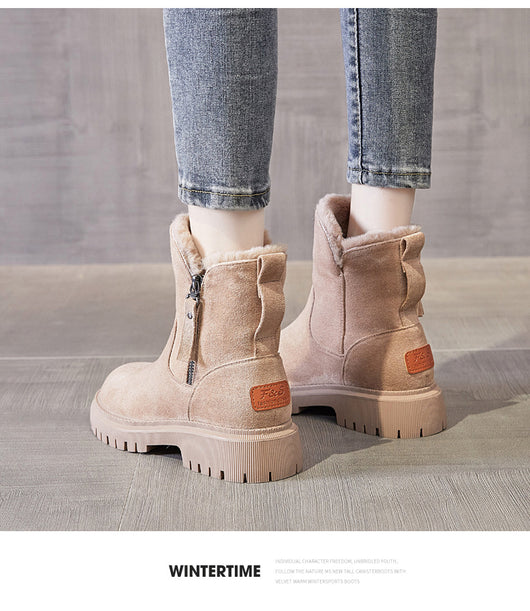 Botas de Nieve para Mujer con Forro de Pelaje y Algodón Acolchado - Image 14