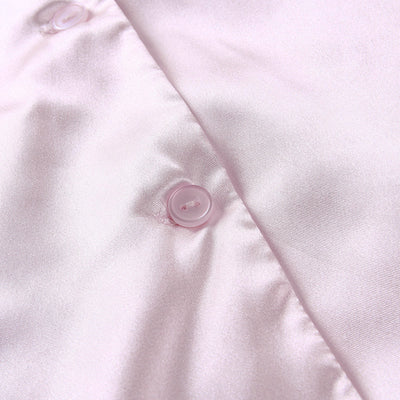 Blusa de Satén con Botones en Colores Sólidos - Estilo Europeo y Americano - Image 25